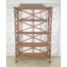 ANTICA ENORME ETAGERE LEGNO CHIARO LIBRERIA CREDENZA 1900 EPOCA ESPOSITORE OLD