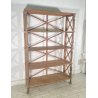 ANTICA ENORME ETAGERE LEGNO CHIARO LIBRERIA CREDENZA 1900 EPOCA ESPOSITORE OLD