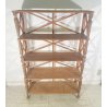 ANTICA ENORME ETAGERE LEGNO CHIARO LIBRERIA CREDENZA 1900 EPOCA ESPOSITORE OLD