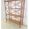 ANTICA ENORME ETAGERE LEGNO CHIARO LIBRERIA CREDENZA 1900 EPOCA ESPOSITORE OLD