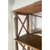 ANTICA ENORME ETAGERE LEGNO CHIARO LIBRERIA CREDENZA 1900 EPOCA ESPOSITORE OLD