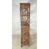 ANTICA ENORME ETAGERE LEGNO CHIARO LIBRERIA CREDENZA 1900 EPOCA ESPOSITORE OLD