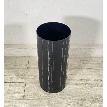 PORTAOMBRELLI DESIGN ANNI 60 ATTR Siva Poggibonsi METALLO SMALTATO NERO CILINDRO