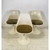 SET 3 SEDIE BIANCHE DESIGN ANNI 70 SEDIA Play ITALY CHAIRS Tulip KNOLL STYLE