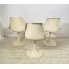 SET 3 SEDIE BIANCHE DESIGN ANNI 70 SEDIA Play ITALY CHAIRS Tulip KNOLL STYLE