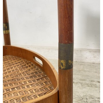 CARRELLO BAR DESIGN ATTR. Franco Campo E Graffi PORTAVIVANDE 1950 LEGNO OTTONE