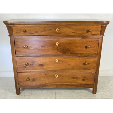 ANTICO COMÒ CAPPUCCINO LUIGI FILIPPO LEGNO NOCE 4 CASSETTI 1800 CASSETTONE EPOCA