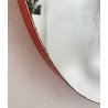 SPECCHIO  ROTONDO FERRO LACCATO ROSSO ANNI 70 SPECCHIERA DESIGN BAGNO MIRROR