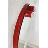 SPECCHIO  ROTONDO FERRO LACCATO ROSSO ANNI 70 SPECCHIERA DESIGN BAGNO MIRROR