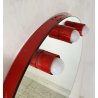 SPECCHIO  ROTONDO FERRO LACCATO ROSSO ANNI 70 SPECCHIERA DESIGN BAGNO MIRROR