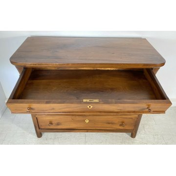 ANTICO COMÒ CAPPUCCINO LUIGI FILIPPO LEGNO NOCE 4 CASSETTI 1800 CASSETTONE EPOCA