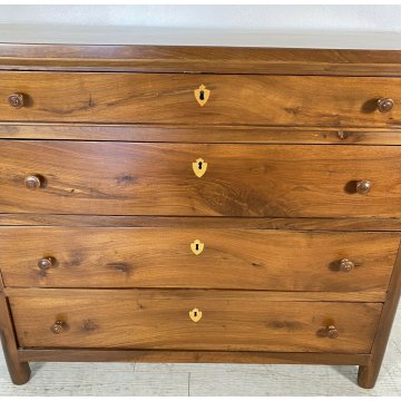 ANTICO COMÒ CAPPUCCINO LUIGI FILIPPO LEGNO NOCE 4 CASSETTI 1800 CASSETTONE EPOCA
