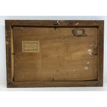 ANTICO QUADRO OLIO TAVOLA Giovanni Beltrami PAESAGGIO MARINO '800