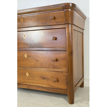 ANTICO COMÒ CAPPUCCINO LUIGI FILIPPO LEGNO NOCE 4 CASSETTI 1800 CASSETTONE EPOCA