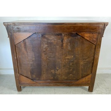 ANTICO COMÒ CAPPUCCINO LUIGI FILIPPO LEGNO NOCE 4 CASSETTI 1800 CASSETTONE EPOCA
