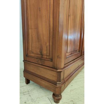 ANTICO ARMADIO LOMBARDO epoca 1800 smontabile GUARDAROBA NOCE ANCIENT WARDROBE