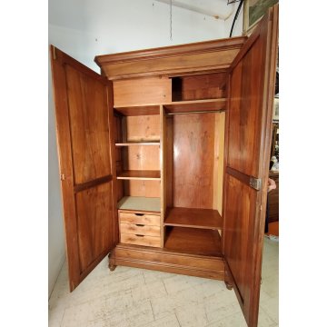 ANTICO ARMADIO LOMBARDO epoca 1800 smontabile GUARDAROBA NOCE ANCIENT WARDROBE