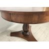 ANTICO TAVOLO ROTONDO ø110 epoca IMPERO 1800 legno NOCE 4 cassetti OLD FURNITURE