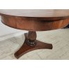 ANTICO TAVOLO ROTONDO ø110 epoca IMPERO 1800 legno NOCE 4 cassetti OLD FURNITURE