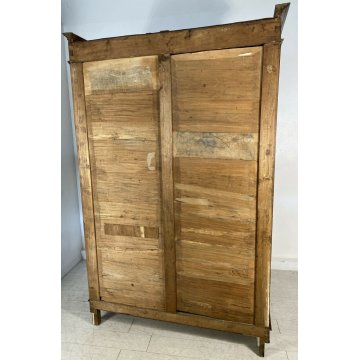 ANTICO ARMADIO SMONTABILE LEGNO NOCE 2 ANTE GUARDAROBA 1800 STIPO EPOCA MOBILE 