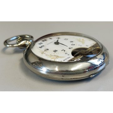 ANTICO OROLOGIO TASCA Globo 1A 8 DAYS epoca OLD POCKET WATCH taschino ø 51 mm