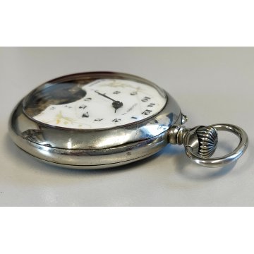 ANTICO OROLOGIO TASCA Globo 1A 8 DAYS epoca OLD POCKET WATCH taschino ø 51 mm