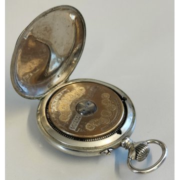 ANTICO OROLOGIO TASCA Globo 1A 8 DAYS epoca OLD POCKET WATCH taschino ø 51 mm