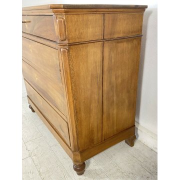 ANTICO COMÒ LEGNO NOCE 4 CASSETTI 1800 MOBILE EPOCA CASSETTONE OLD CAMERA LETTO 