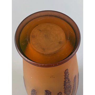 ANTICO VASO VETRO CAMMEO Moser Karlsbad MK  ART NOUVEAU CAMEO GLASS VASE 22 cm/h