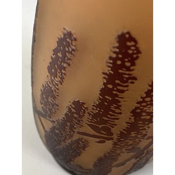 ANTICO VASO VETRO CAMMEO Moser Karlsbad MK  ART NOUVEAU CAMEO GLASS VASE 22 cm/h