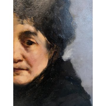 ANTICO DIPINTO OLIO Giovanni Beltrami RITRATO FEMMINILE SCAPIGLIATURA