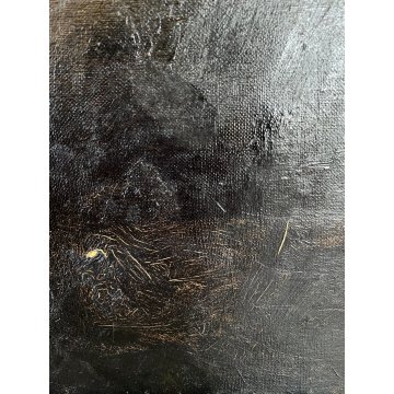 ANTICO DIPINTO OLIO Giovanni Beltrami RITRATO FEMMINILE SCAPIGLIATURA
