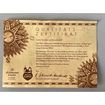 BARATTOLO PORCELLANA Seltmann Weiden COPERCHIO PELTRO DECORO GRANDI ESPLORATORI