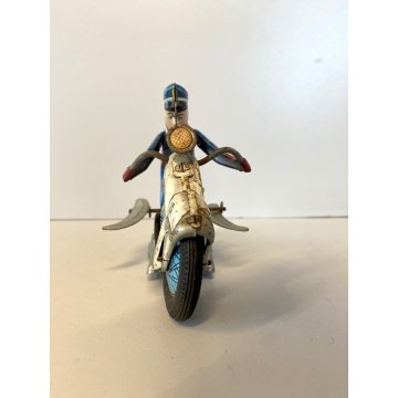 RARO GIOCO LATTA VINTAGE TIN TOY Kanto MADE in JAPAN Moto Police P.D. LITHO 18cm