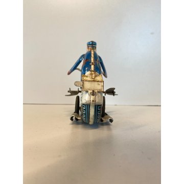 RARO GIOCO LATTA VINTAGE TIN TOY Kanto MADE in JAPAN Moto Police P.D. LITHO 18cm