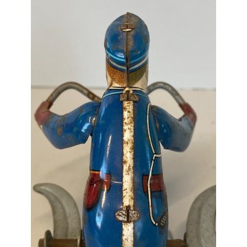 RARO GIOCO LATTA VINTAGE TIN TOY Kanto MADE in JAPAN Moto Police P.D. LITHO 18cm
