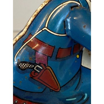 RARO GIOCO LATTA VINTAGE TIN TOY Kanto MADE in JAPAN Moto Police P.D. LITHO 18cm