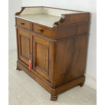 ANTICA PETINEUSE UMBERTINO FINE 1800 MARMO LEGNO NOCE MASSELLO 2 ANTE 2 CASSETTI