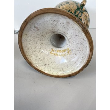 ANTICO VASO ANFORA GUALDO TADINO Luca Robbia CERAMICA A LUSTRO 31 cm/h DANNI
