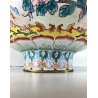 VASO CINESE VINTAGE RAME PORCELLANA DECORO SMALTO POLICROMO CHINOISERIE META 900