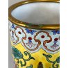 VASO CINESE VINTAGE RAME PORCELLANA DECORO SMALTO POLICROMO CHINOISERIE META 900