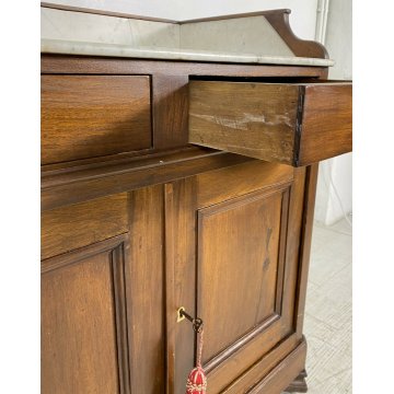 ANTICA PETINEUSE UMBERTINO FINE 1800 MARMO LEGNO NOCE MASSELLO 2 ANTE 2 CASSETTI