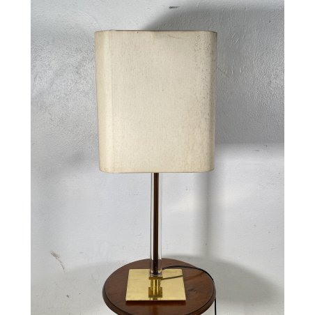 LAMPADA TAVOLO Venini Italia 84 OTTONE VETRO MURANO TABLE LAMP GLASS DESIGN