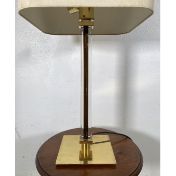 LAMPADA TAVOLO Venini Italia 84 OTTONE VETRO MURANO TABLE LAMP GLASS DESIGN