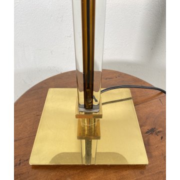 LAMPADA TAVOLO Venini Italia 84 OTTONE VETRO MURANO TABLE LAMP GLASS DESIGN