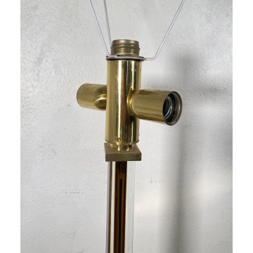 LAMPADA TAVOLO Venini Italia 84 OTTONE VETRO MURANO TABLE LAMP GLASS DESIGN