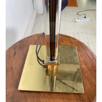 LAMPADA TAVOLO Venini Italia 84 OTTONE VETRO MURANO TABLE LAMP GLASS DESIGN