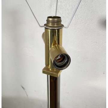 LAMPADA TAVOLO Venini Italia 84 OTTONE VETRO MURANO TABLE LAMP GLASS DESIGN