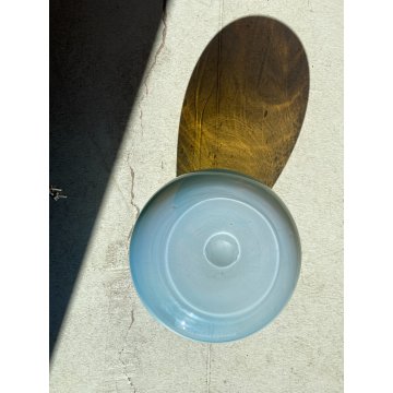 VASO VETRO MURANO DESIGN ATTR. Barovier&Toso INCAMICIATO CELESTE CANGIANTE '50