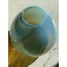 VASO VETRO MURANO DESIGN ATTR. Barovier&Toso INCAMICIATO CELESTE CANGIANTE '50